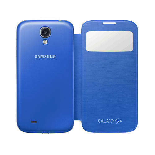 Samsung Galaxy S4 I9500 S View Flip Case BLUE **FREE POSTAGE**